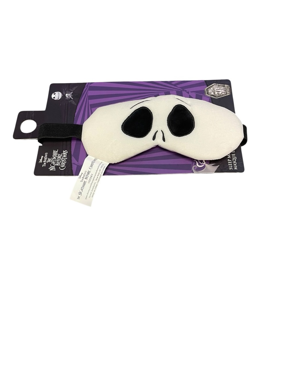 Disney Jack Skellington Plush Sleep Mask - White & Black